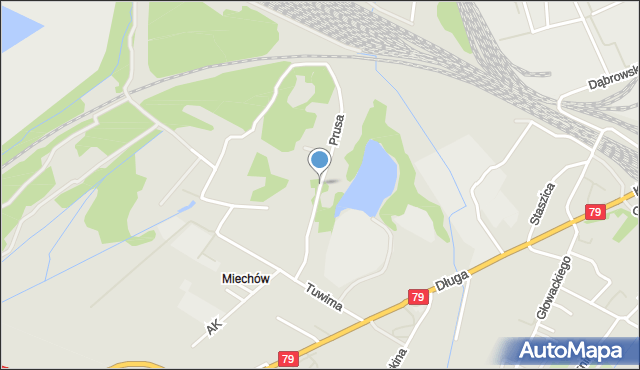 Trzebinia powiat chrzanowski, Prusa, mapa Trzebinia powiat chrzanowski