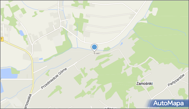 Tuchów, Przedmieście Górne, mapa Tuchów