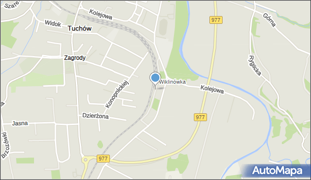 Tuchów, Przytorowa, mapa Tuchów