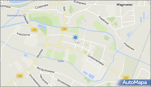 Wągrowiec, Przecznica, mapa Wągrowiec