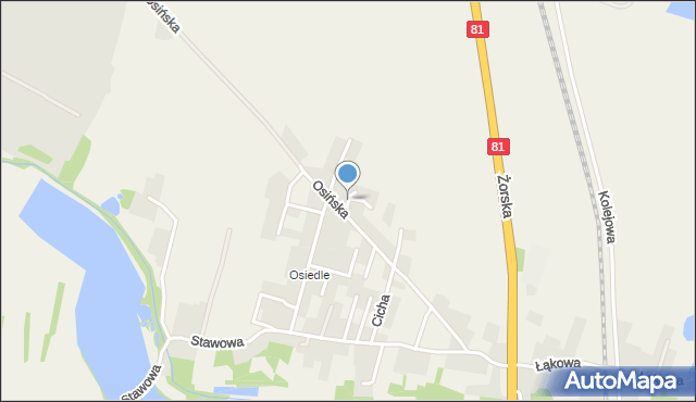 Warszowice, Przyjazna, mapa Warszowice