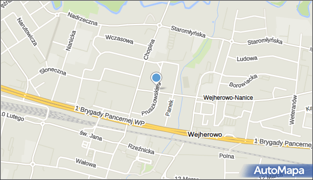 Wejherowo, Pruszkowskiego Kazimierza, płk., mapa Wejherowo