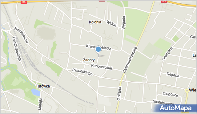 Wieliczka, Prusa Bolesława, mapa Wieliczka