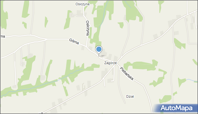 Witanowice gmina Tomice, Przy Krzyżu, mapa Witanowice gmina Tomice