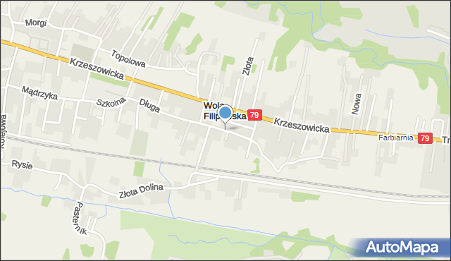 Wola Filipowska, Przy Krzyżu, mapa Wola Filipowska