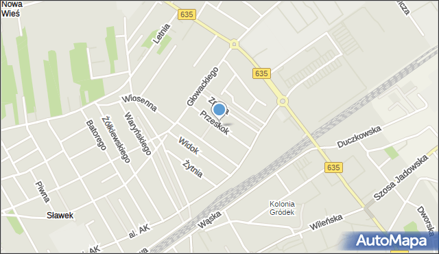 Wołomin, Przeskok, mapa Wołomin