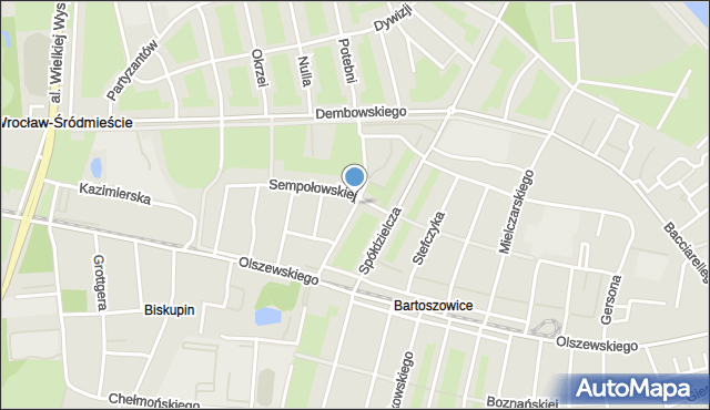 Wrocław, Promień, mapa Wrocławia