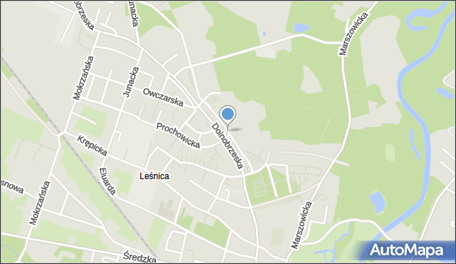 Wrocław, Prężycka, mapa Wrocławia