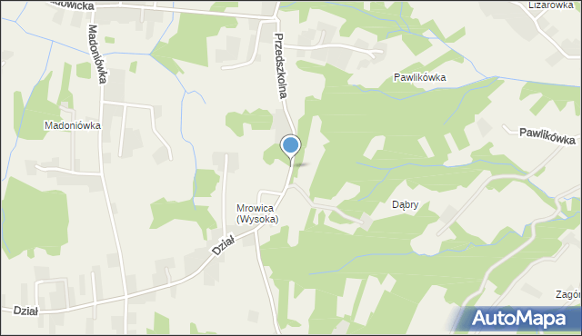 Wysoka gmina Wadowice, Przedszkolna, mapa Wysoka gmina Wadowice