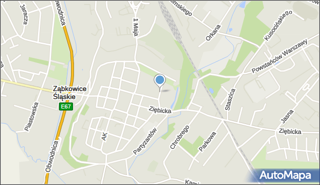 Ząbkowice Śląskie, Prusa Bolesława, mapa Ząbkowice Śląskie