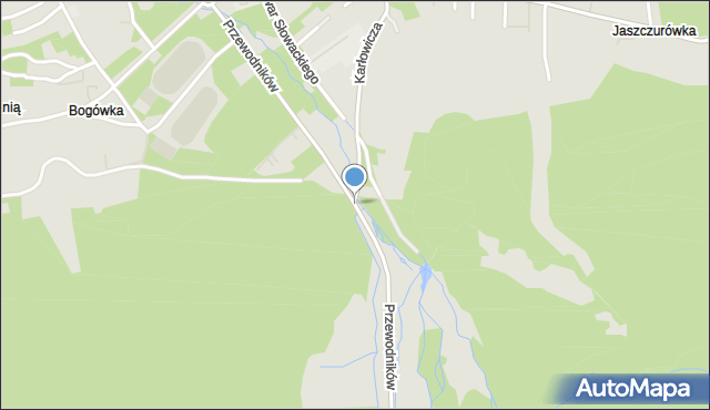 Zakopane, Przewodników Tatrzańskich, mapa Zakopanego