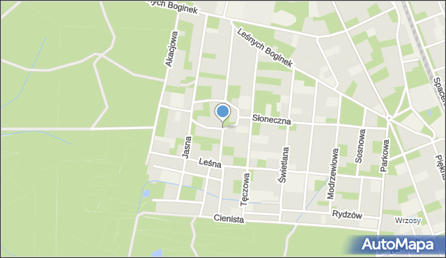 Zalesie Górne, Promienna, mapa Zalesie Górne