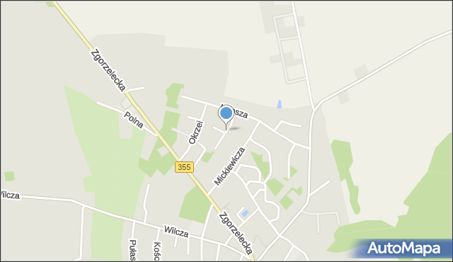 Zawidów, Prusa Bolesława, mapa Zawidów