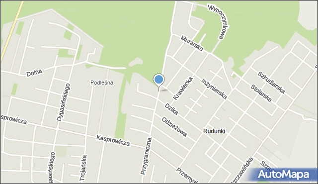 Zgierz, Przygraniczna, mapa Zgierz