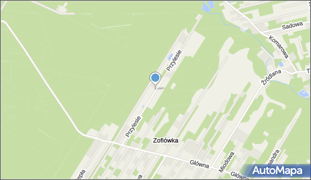 Zofiówka gmina Tuszyn, Przylesie, mapa Zofiówka gmina Tuszyn
