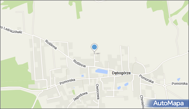 Dębogórze, Pszeniczna, mapa Dębogórze