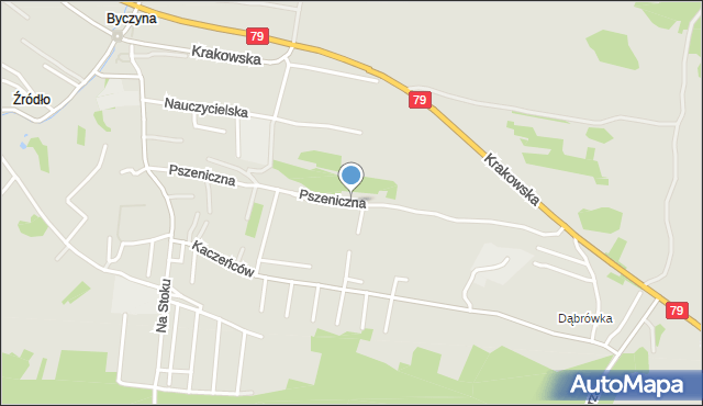 Jaworzno, Pszeniczna, mapa Jaworzno