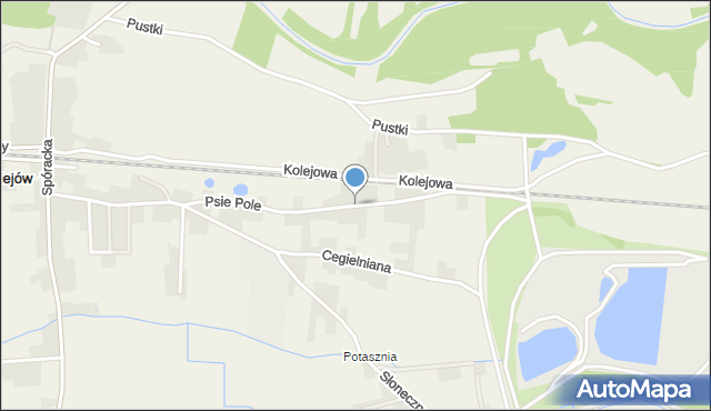 Krasiejów, Psie Pole, mapa Krasiejów