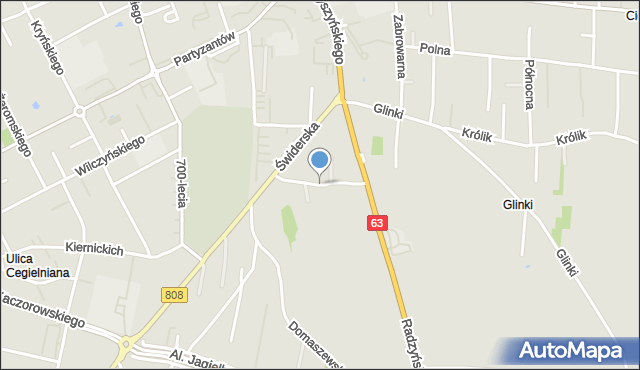 Łuków, Pszenna, mapa Łuków