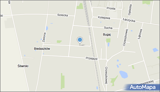 Ozorków, Pszeniczna, mapa Ozorków