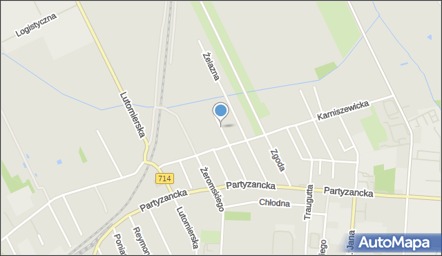 Pabianice, Pszeniczna, mapa Pabianic