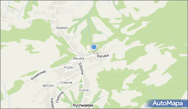 Rychwałdek, Pszczelarska, mapa Rychwałdek