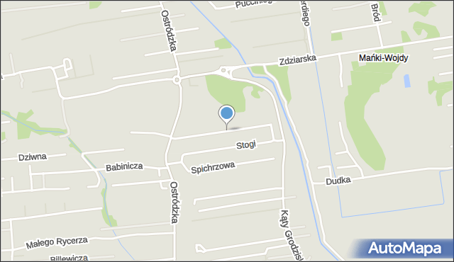 Warszawa, Pszeniczna, mapa Warszawy