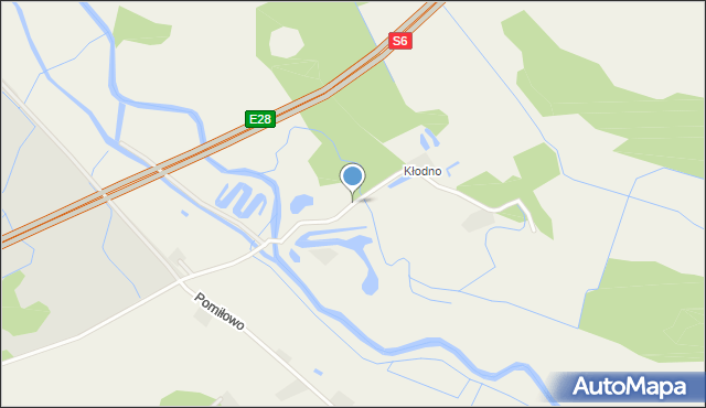 Warszkowo gmina Sławno, Pstrągowa, mapa Warszkowo gmina Sławno
