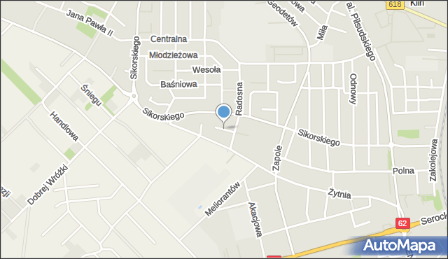 Wyszków, Pszeniczna, mapa Wyszków