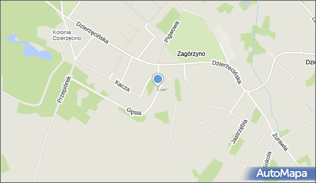 Koszalin, Ptasia, mapa Koszalina