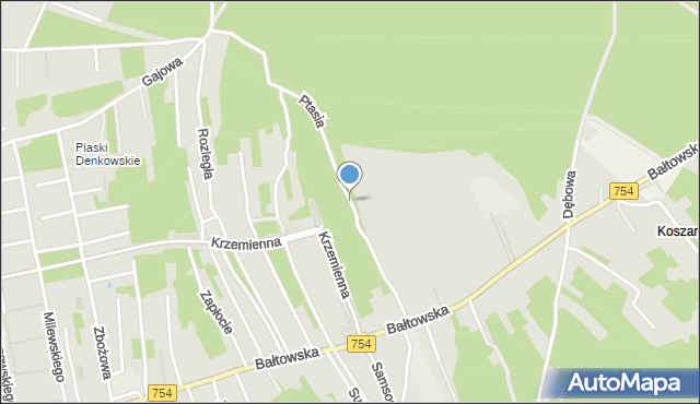 Ostrowiec Świętokrzyski, Ptasia, mapa Ostrowiec Świętokrzyski