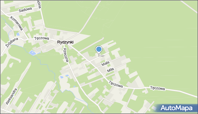 Rydzynki, Ptasia, mapa Rydzynki