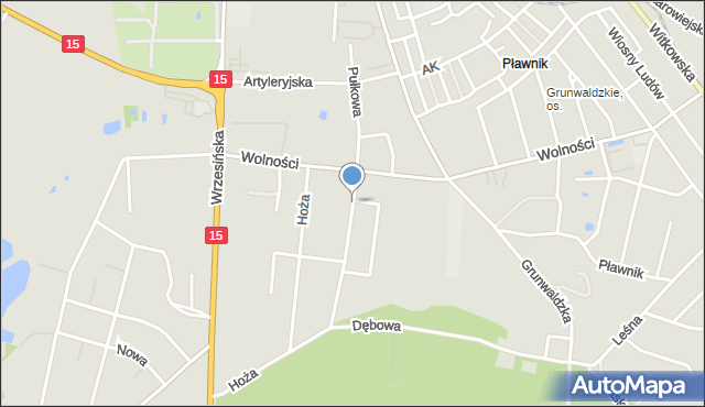 Gniezno, Pułkowa, mapa Gniezna