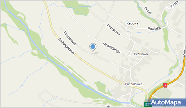 Jabłonka powiat nowotarski, Puchałowa, mapa Jabłonka powiat nowotarski