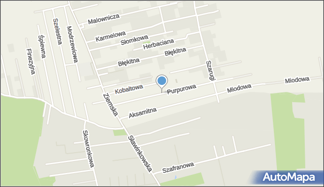 Marysin gmina Jastków, Purpurowa, mapa Marysin gmina Jastków