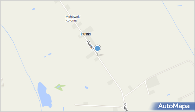 Mchówek, Pustki, mapa Mchówek