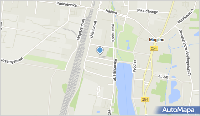 Mogilno, Pułaskiego Kazimierza, gen., mapa Mogilno