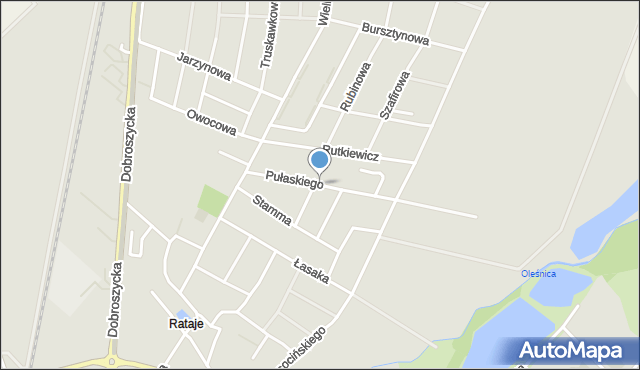 Oleśnica, Pułaskiego Kazimierza, gen., mapa Oleśnica