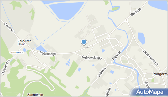 Podgórzyn powiat karkonoski, Pułaskiego, mapa Podgórzyn powiat karkonoski