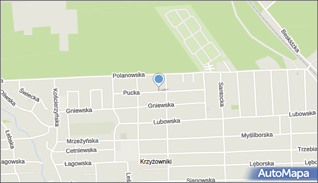 Poznań, Pucka, mapa Poznania