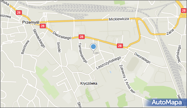Przemyśl, Puszkina Aleksandra, mapa Przemyśla