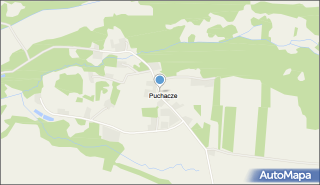 Puchacze gmina Horyniec-Zdrój, Puchacze, mapa Puchacze gmina Horyniec-Zdrój