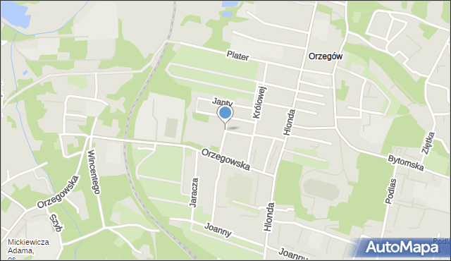 Ruda Śląska, Puszkina Aleksandra, mapa Rudy Śląskiej