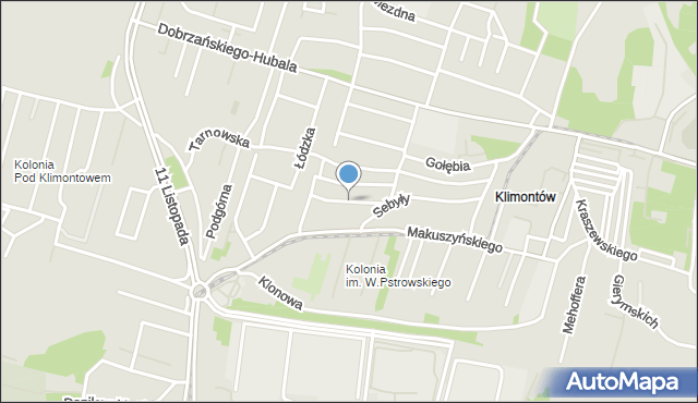 Sosnowiec, Puszkina Aleksandra, mapa Sosnowca