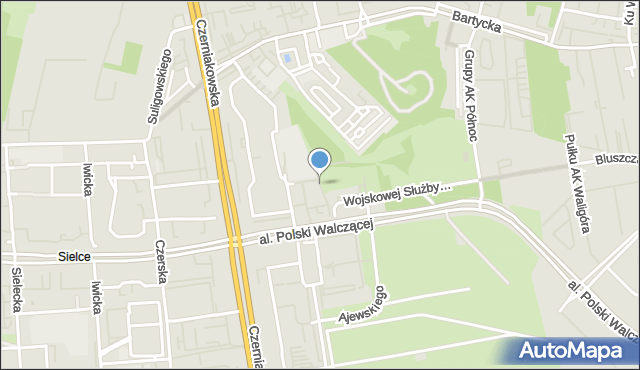 Warszawa, Pułku AK Broda, mapa Warszawy