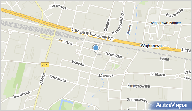 Wejherowo, Pucka, mapa Wejherowo