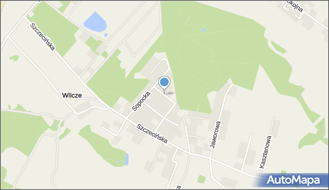 Wilcze gmina Osielsko, Pucka, mapa Wilcze gmina Osielsko