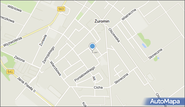 Żuromin, Pułaskiego Kazimierza, gen., mapa Żuromin