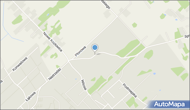 Żyrardów, Pustynna, mapa Żyrardów