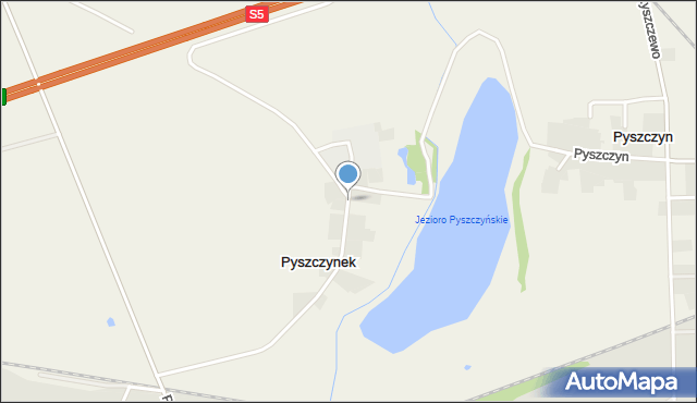 Pyszczynek, Pyszczynek, mapa Pyszczynek